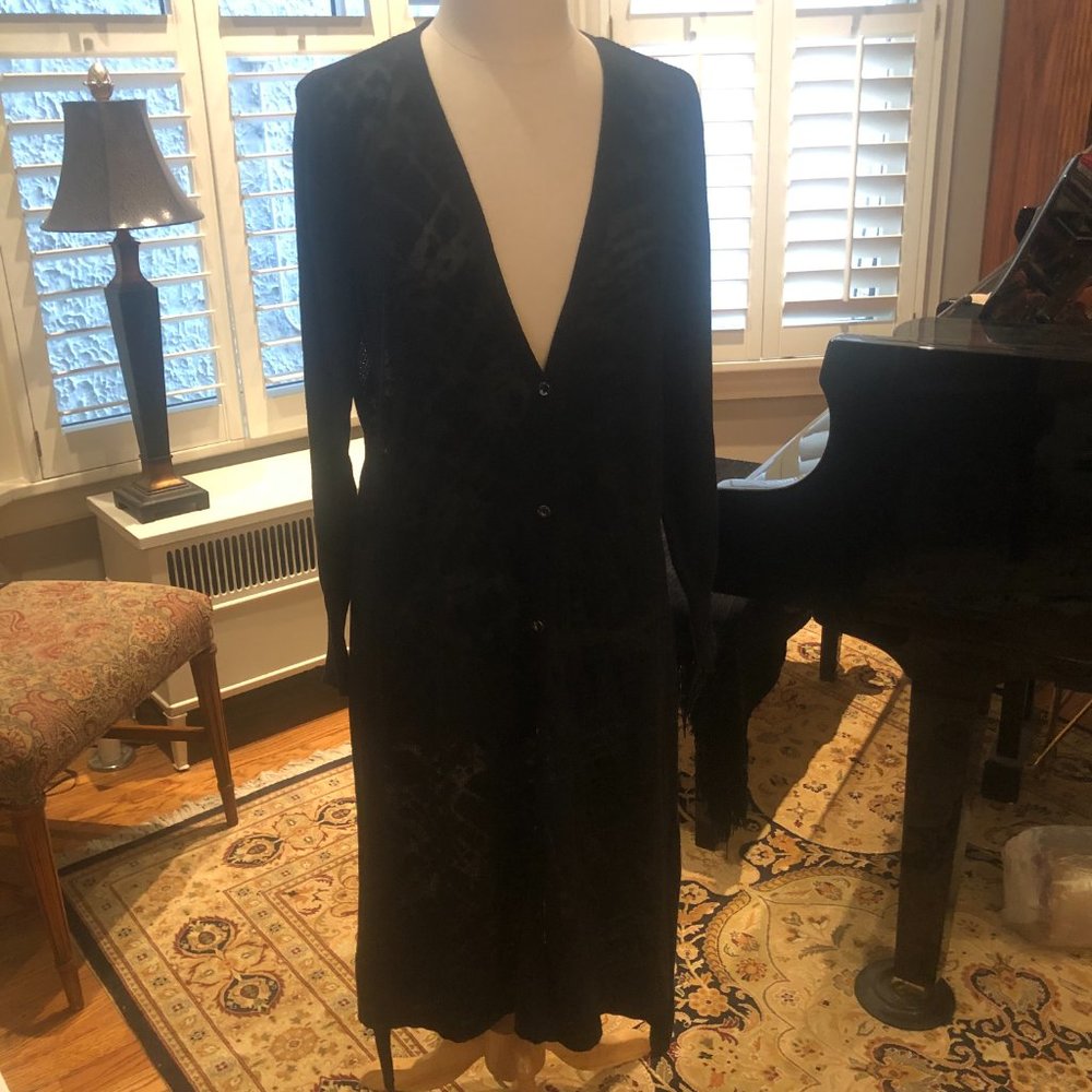 EUC - H by Halston Long Black Sweater